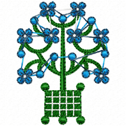 Flowers And Tree Embroidery Design 12 Flowers And Tree Embroidery Design 12